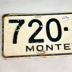 Chapa Patente Antigua Montevideo 720-115 - imagen 3