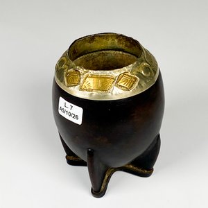 Mate virola plateria criolla con detalles, bombilla alpaca - imagen 4