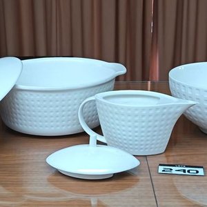 Juego Vajilla Porcelana Blanca Bugatti 13 Piezas - imagen 10