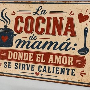 Lote anterior: Cartel Decorativo "La Cocina de Mamá" Chapa 28x19 cm