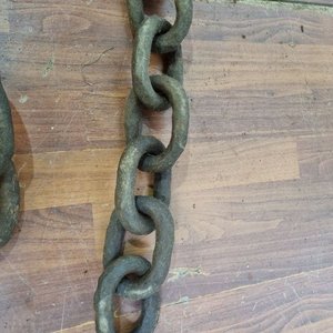 3 Tramos de Robustas Cadenas de Hierro con Eslabones Gruesos - imagen 2