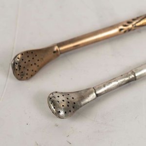 Set de 2 Bombillas de Platería Criolla con Detalles Decorativos - imagen 2