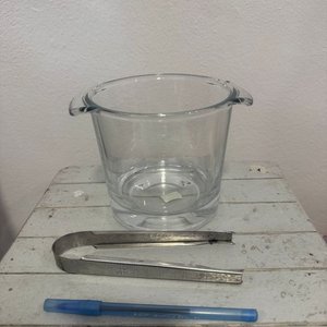 Hielera de Vidrio Transparente con Pinza Metálica - imagen 2
