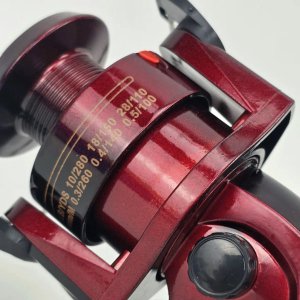 Reel de Pesca Frontal Rojo Metálico con 3 Rulemanes - imagen 2