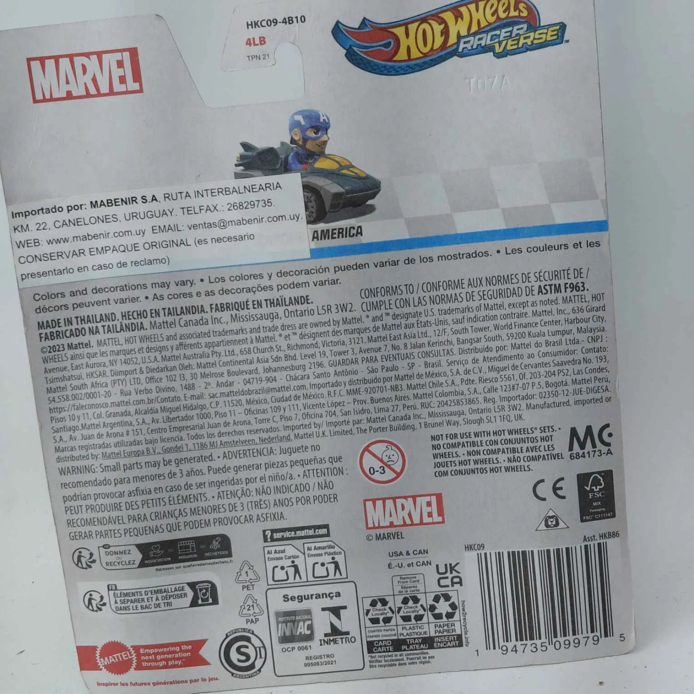 Capitán América Hot Wheels Juguetes - imagen 3