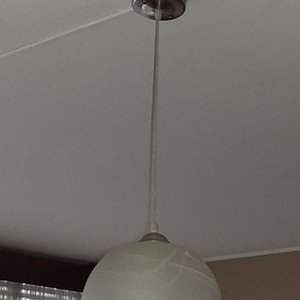 Lámpara Colgante de Vidrio Craquelado con Diseño - imagen 1