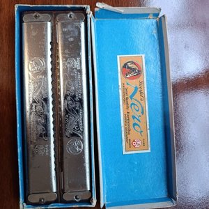 Armónica Vintage Doerfel's Nero Doble Tono Alemana con Estuche - imagen 6