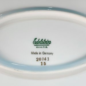Tres Fuentes Ovaladas de Porcelana Bavaria Edelstein Blancas con Decoración - imagen 4