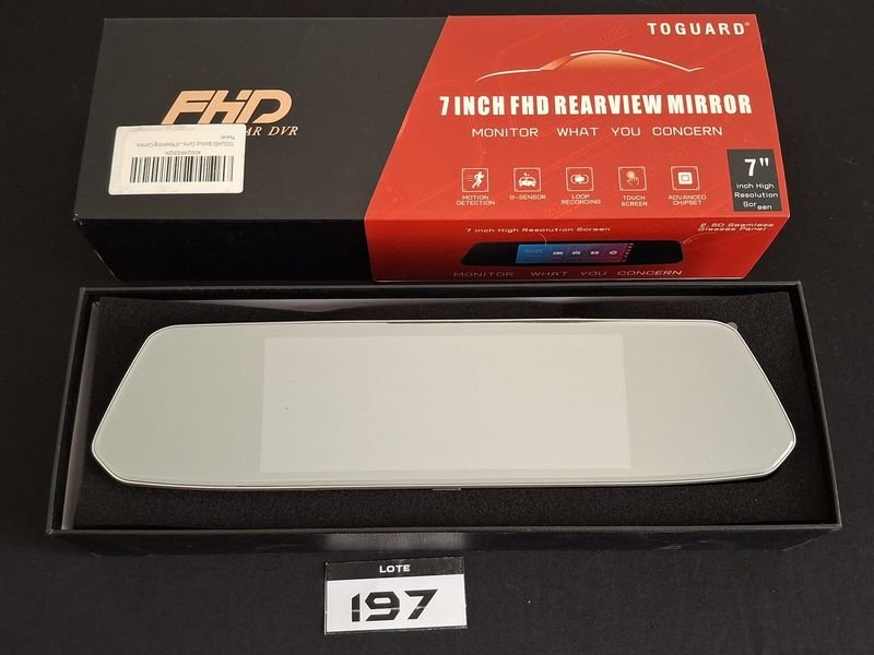 Monitor Espejo Retrovisor Toguard 7" FHD con DVR y Cámara Trasera