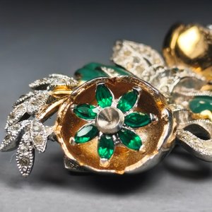 Broche Vintage "Coro Duette" Floral con Clips y Montura - imagen 15