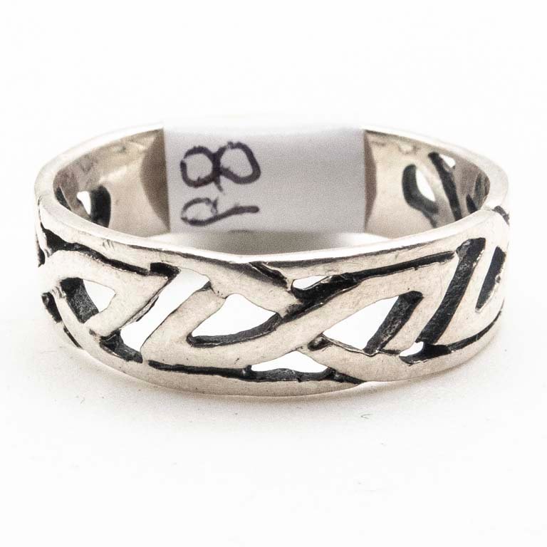 Anillo de Plata 925 Labrada con Diseño Celta
