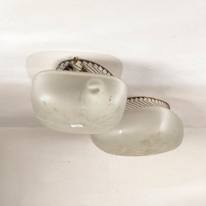 Lote anterior: Par de Plafones de Techo Vintage con Vidrio Grabado