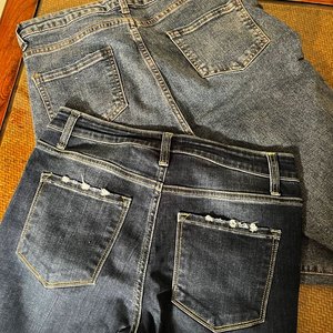 Lote de 2 Pantalones Jeans: Uno Azul Roto Talle 28 y Otro Esfumado Talle 30 - imagen 5