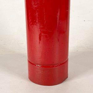 Bombero Antiguo Rojo con Tapa Blanca y Placa de Montevideo - imagen 4