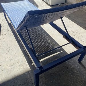 Camastros de Aluminio y Ratán Sintético Violeta con Respaldo Reclinable - imagen 5