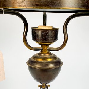 Colgante de Bronce con Pantalla Opalina y Depósito - imagen 2