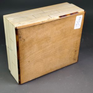 Alhajero Antiguo de Hueso con Pintura Romántica Firmada - imagen 11