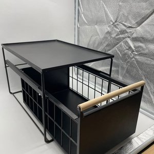 Lote anterior: Estante Organizador Negro con Cajón Deslizable y Asa de Madera