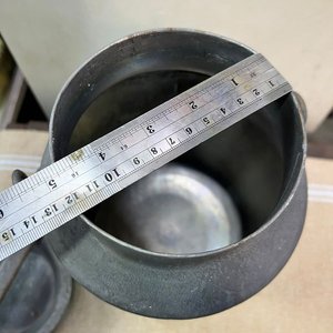 Tarro Lechero Antiguo de Chapa Galvanizada con Tapa y Asa - imagen 7