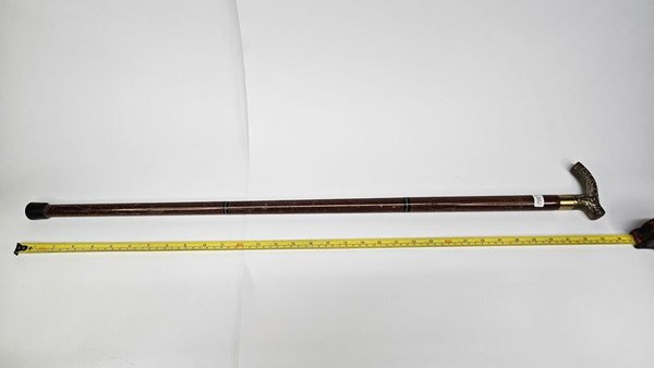 Baston antiguo con mango de bronce - Análisis detallado - imagen 1