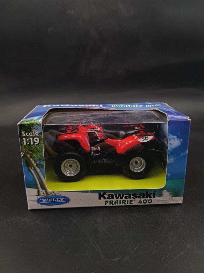 Cuatriciclo Kawasaki Prairie 400 Welly Escala 1:19