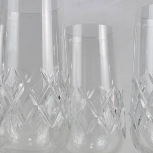Juego de 10 Copas de Cristal Tallado Bohemia - imagen 6