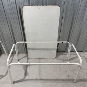 Juego de 2 Mesas Rectangulares Blancas Desmontables - imagen 4