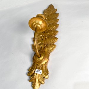 Dos Apliques de Pared Vintage Hojas Doradas - imagen 3