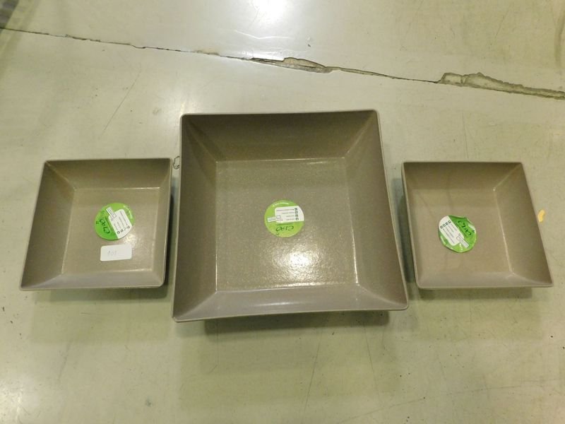 3 recipientes de plástico para cocina