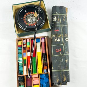 Juego de Ruleta Completo con Fichas y Paño - imagen 2