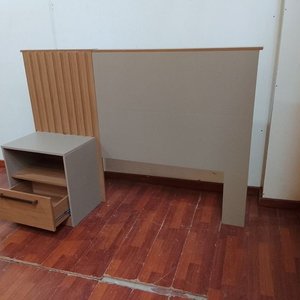 Respaldo de Cama 2 Plazas y Mesa de Luz Nórdica Escandinava - imagen 3