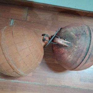 Par de Boyas Esféricas Plastisol Rojas y Terracota (35x35 cm) - imagen 3