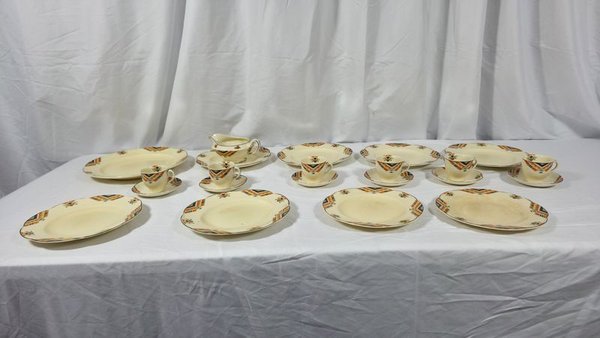 Juego de Loza Inglesa Wood's Ivory Ware: 22 Piezas - imagen 1