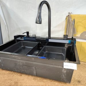Bacha Doble Multifunción con Cascada, Accesorios y Tabla - imagen 5