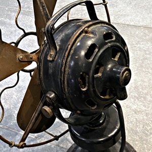 Ventilador Antiguo Marelli con Paletas de Bronce - Funciona - imagen 5
