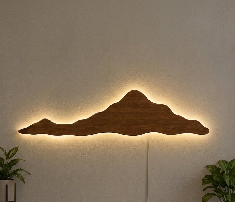 Mueble Decorativo Montaña con Luz LED para Living o Dormitorio