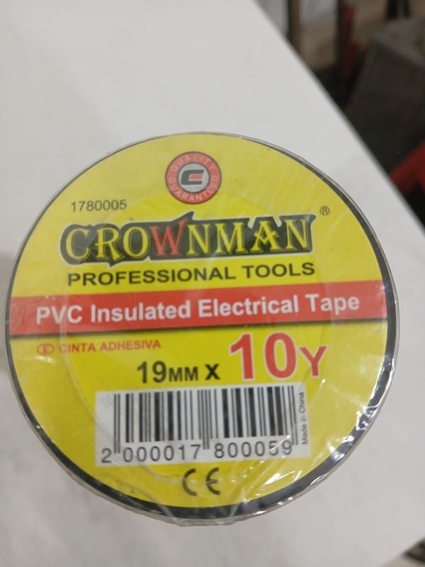 Lote de 40 Rollos de Cinta Aislante Eléctrica Marca Crownman