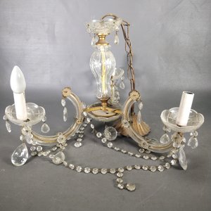 Araña de Cristal Estilo María Teresa, Tres Luces - imagen 5
