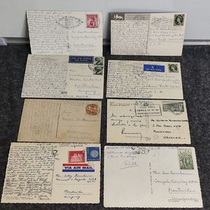 18 Postales Antiguas de Diferentes Partes del Mundo con Sellos - imagen 4