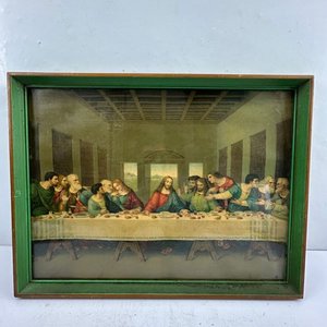 Cuadro Antiguo "La Última Cena" de Jesús - imagen 3