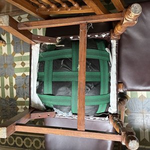 Juego de 6 Sillas de Madera con Asiento Tapizado Marrón - imagen 5