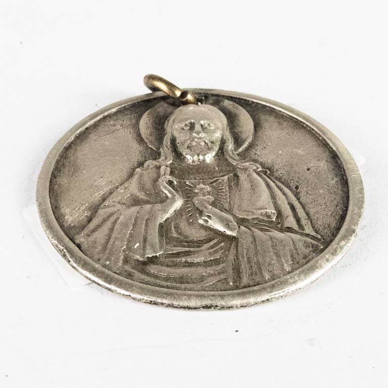 Dije de plata con imagen de Jesús Cristo - imagen 2