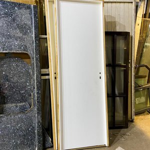 Puerta Interior Blanca MDF 202x78 cm Sin Cerraduras - imagen 1