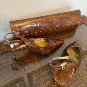 Zapato y Cartera de Charol Marrón Claro Luz Da Lua Talle 36 - imagen 5