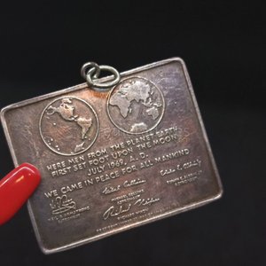 Placa Conmemorativa Misión Apolo 11 - Primeros Hombres en la Luna - imagen 3