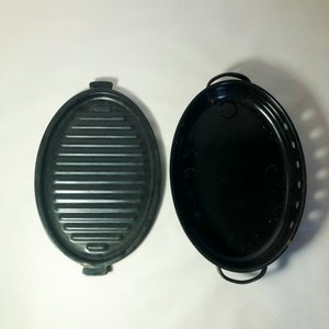 Brasero Esmaltado de Mesa y Sartén Negro - imagen 3