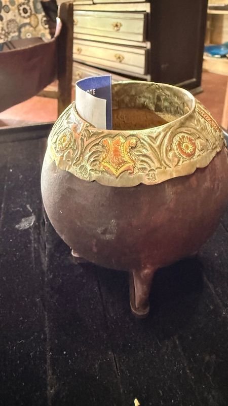Mate con virola de plata y oro - imagen 1