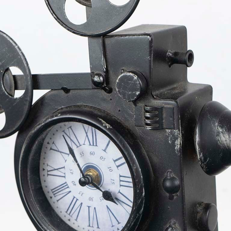 Reloj a pila moderno de metal con proyector - imagen 2