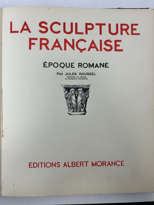Libro de arte medieval francés con escultura metálica - imagen 2