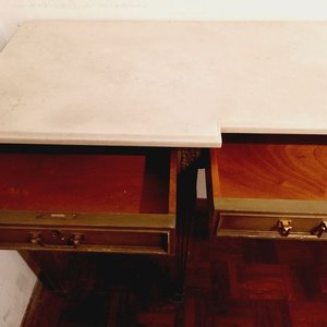 Consola Luis XVI Antigua de Petiribí con Tapa de Mármol - imagen 7